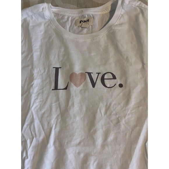 Pact love heart t shirt women's‎ small - Picture 5 of 8